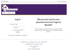 Tablet Screenshot of moodle.defiance.edu