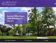 Tablet Screenshot of defiance.edu